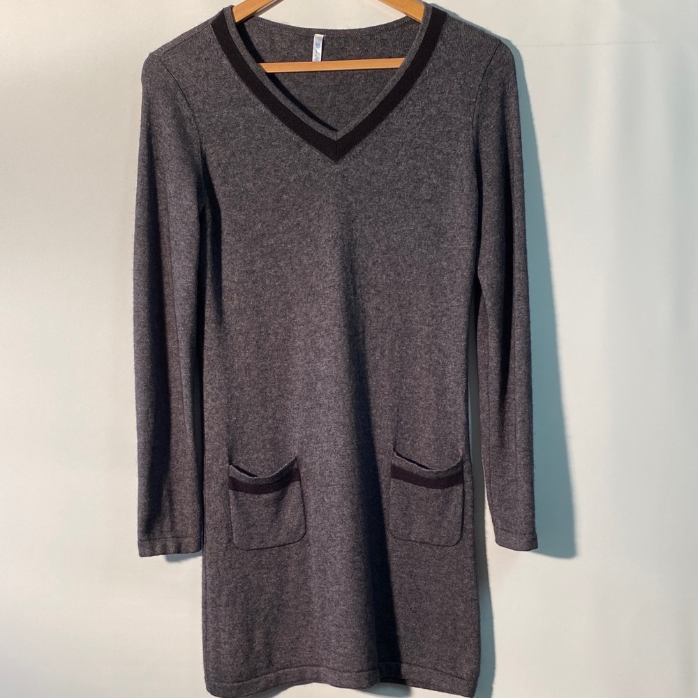 Blue Sky Heather Gray Long Sleeve Dress